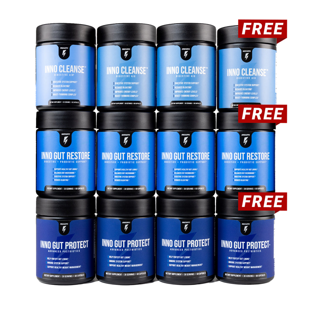 Complete Gut Health Stack 3-Month Supply + 1 Stack Free